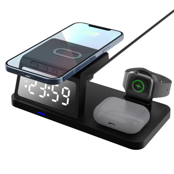 4-in-1 Wireless Charger with Clock WC004 - Image 2