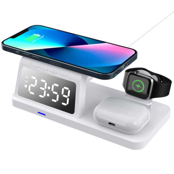 4-in-1 Wireless Charger with Clock WC004 - Image 5