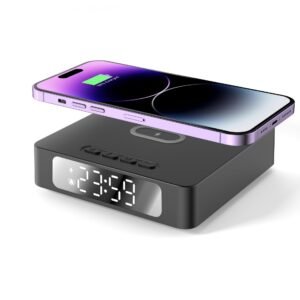 2-in-1 Wireless Charger with Digital Clock WC028