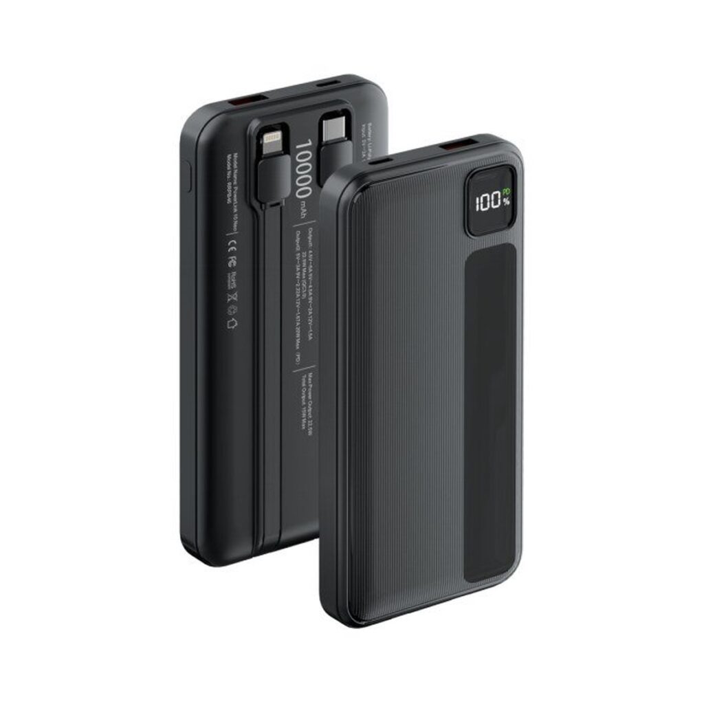 10,000mAh Built-in Cable Lightning Power Bank - UGOTECK