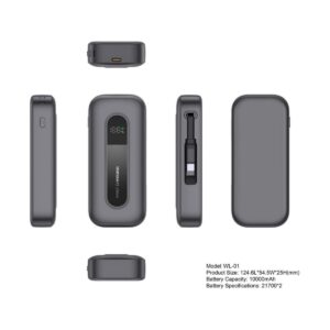 10,000mAh Built-in Cable Power Bank PBC023 - UGOTECK