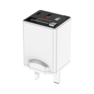 65W Dual-Port Retractable Wall Charger - UGOTECK